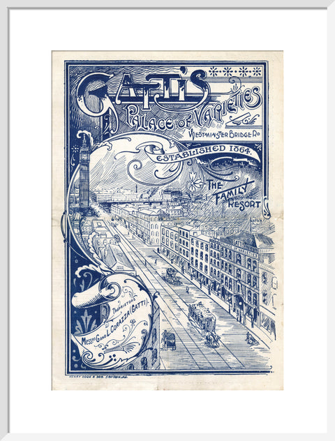 Theatre programme for Gatti's Palace of Varieties 1902
