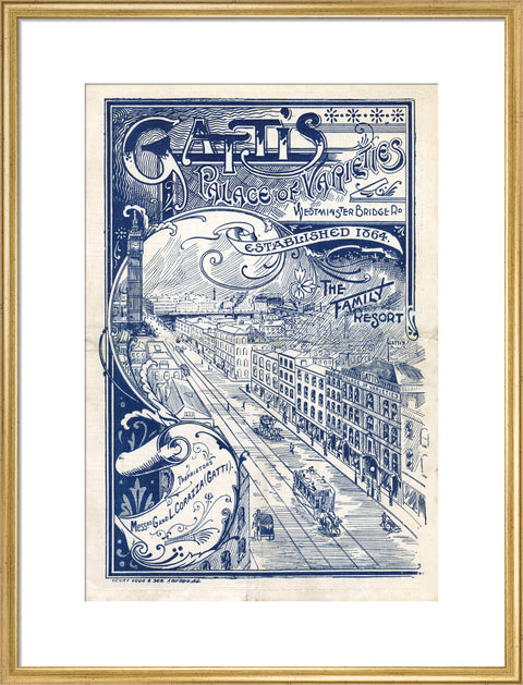 Theatre programme for Gatti's Palace of Varieties 1902