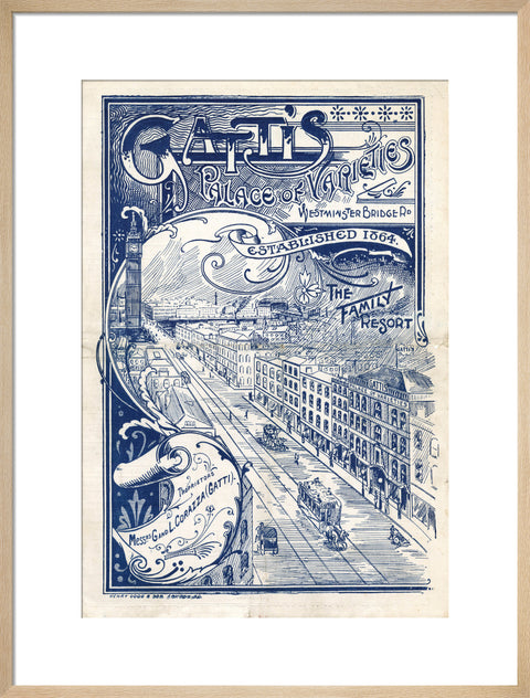 Theatre programme for Gatti's Palace of Varieties 1902