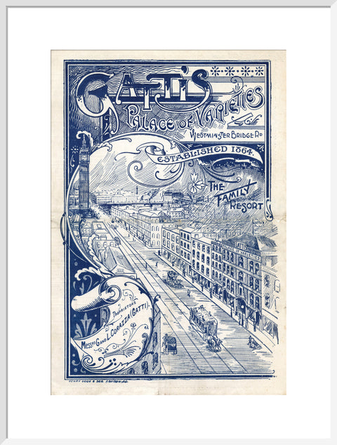 Theatre programme for Gatti's Palace of Varieties 1902