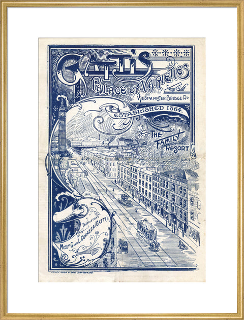 Theatre programme for Gatti's Palace of Varieties 1902