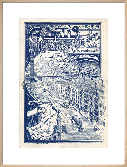 Theatre programme for Gatti's Palace of Varieties 1902