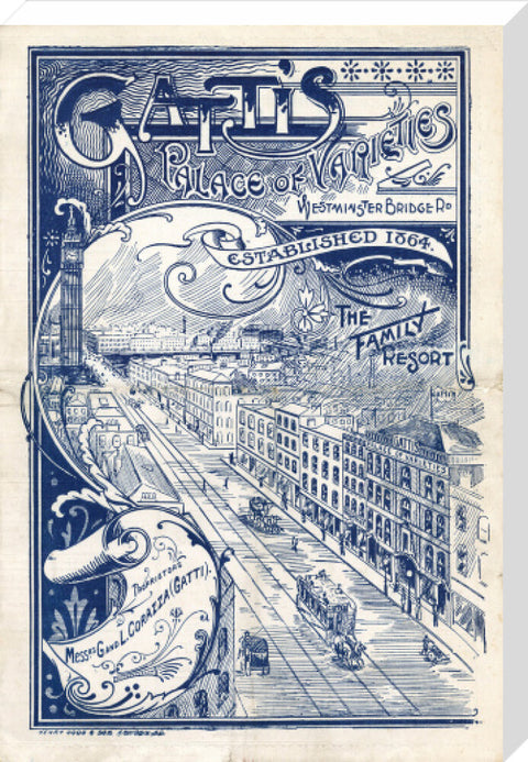 Theatre programme for Gatti's Palace of Varieties 1902