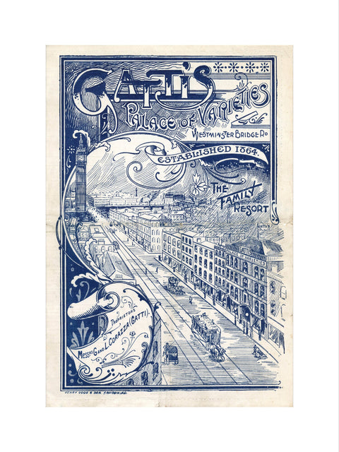 Theatre programme for Gatti's Palace of Varieties 1902
