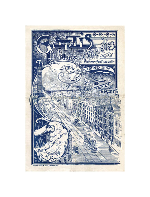 Theatre programme for Gatti's Palace of Varieties 1902