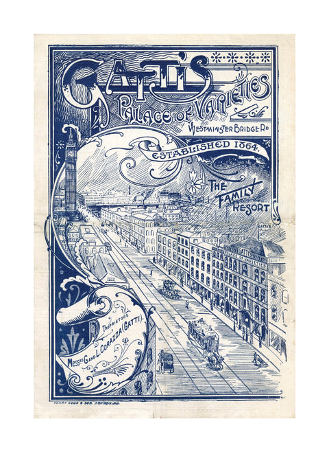 Theatre programme for Gatti's Palace of Varieties 1902