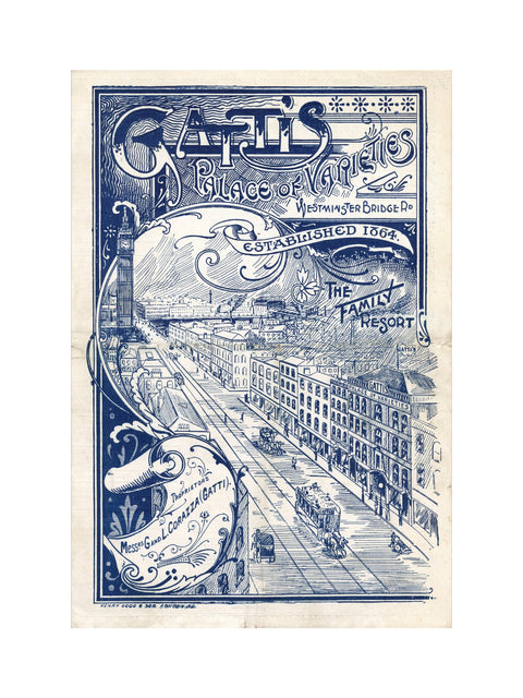 Theatre programme for Gatti's Palace of Varieties 1902