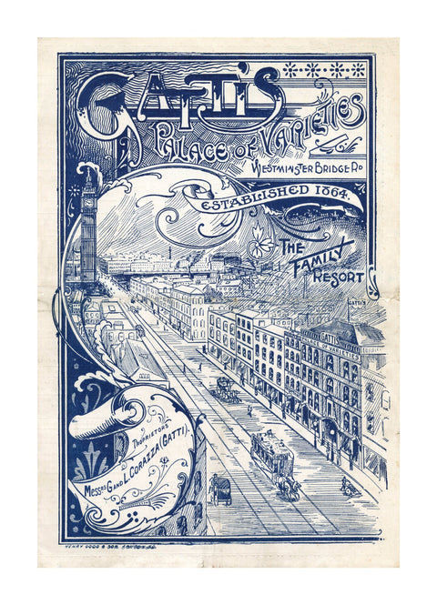 Theatre programme for Gatti's Palace of Varieties 1902