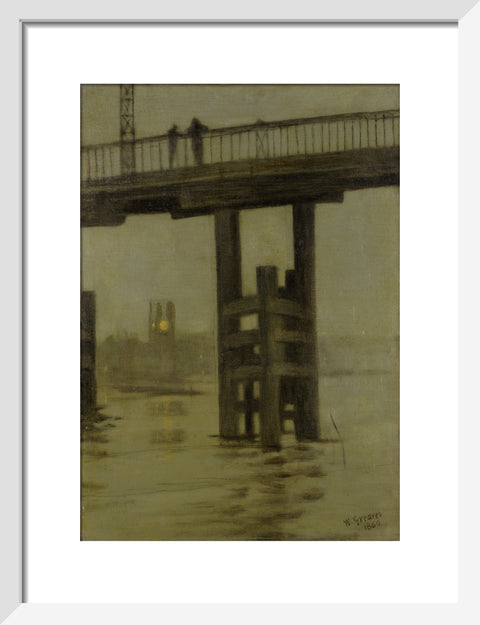 Battersea Bridge - Misty Moonlight 1869