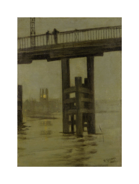 Battersea Bridge - Misty Moonlight 1869