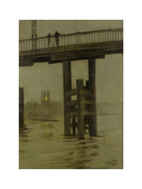 Battersea Bridge - Misty Moonlight 1869