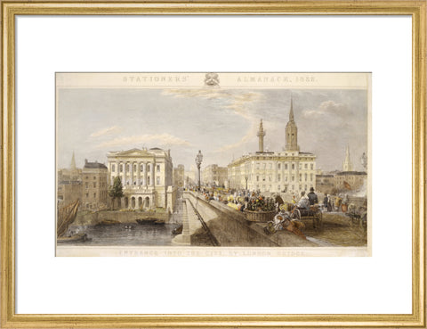 Entrance into the City by London Bridge 1836