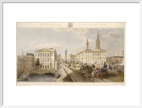 Entrance into the City by London Bridge 1836