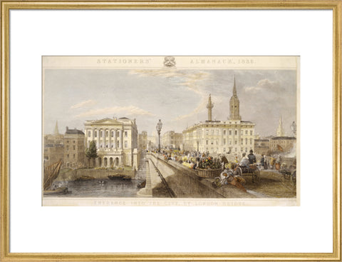 Entrance into the City by London Bridge 1836