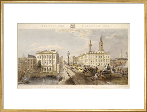Entrance into the City by London Bridge 1836
