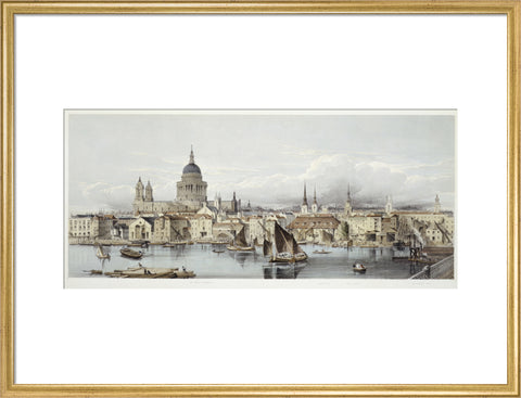 A view of the Thames and St Paul's: 19th century