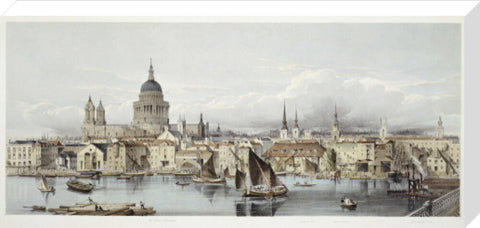 A view of the Thames and St Paul's: 19th century