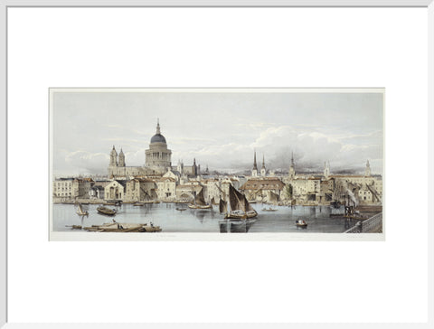 A view of the Thames and St Paul's: 19th century