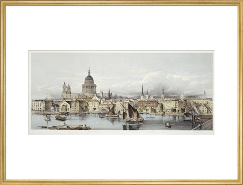 A view of the Thames and St Paul's: 19th century