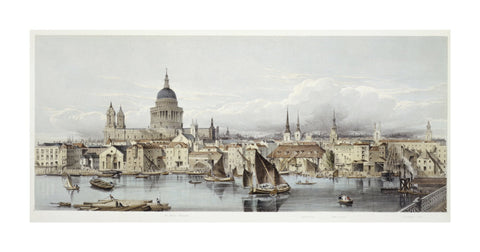A view of the Thames and St Paul's: 19th century