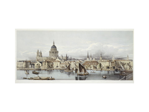 A view of the Thames and St Paul's: 19th century