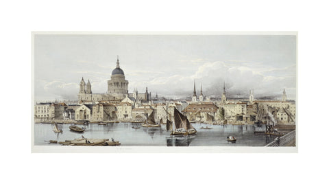 A view of the Thames and St Paul's: 19th century