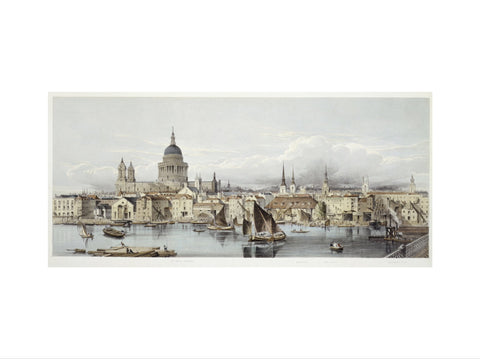 A view of the Thames and St Paul's: 19th century