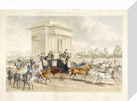 Scenes on the road or a trip to Epsom and back. Hyde Park Corner 1838