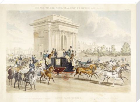 Scenes on the road or a trip to Epsom and back. Hyde Park Corner 1838
