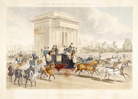 Scenes on the road or a trip to Epsom and back. Hyde Park Corner 1838