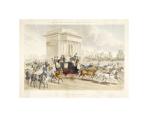 Scenes on the road or a trip to Epsom and back. Hyde Park Corner 1838