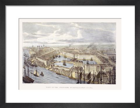 View of the proposed St. Katharine's Docks 19th century