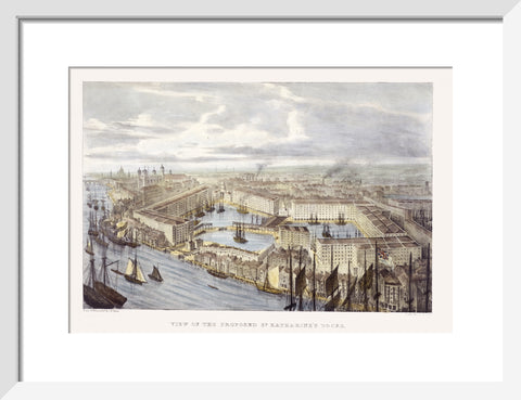 View of the proposed St. Katharine's Docks 19th century