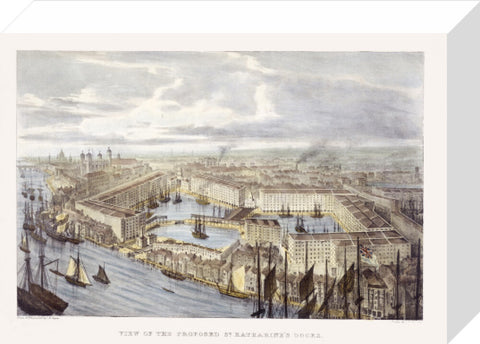 View of the proposed St. Katharine's Docks 19th century