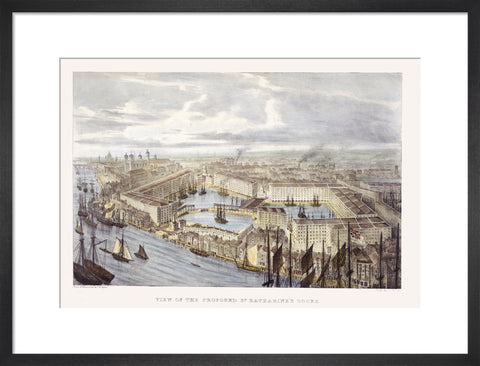 View of the proposed St. Katharine's Docks 19th century