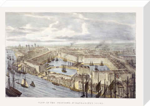 View of the proposed St. Katharine's Docks 19th century