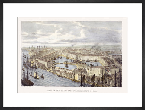 View of the proposed St. Katharine's Docks 19th century