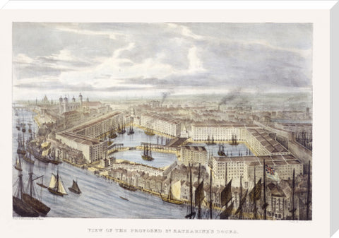 View of the proposed St. Katharine's Docks 19th century
