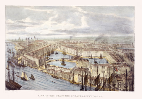 View of the proposed St. Katharine's Docks 19th century