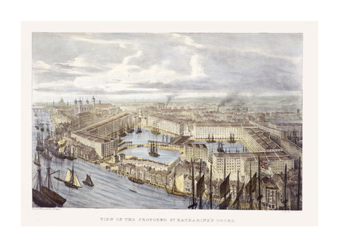 View of the proposed St. Katharine's Docks 19th century