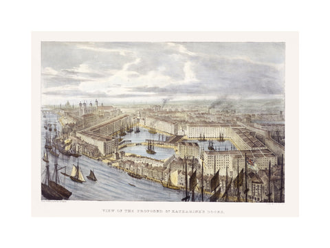 View of the proposed St. Katharine's Docks 19th century