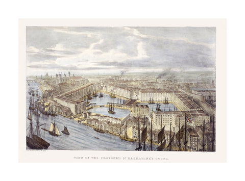 View of the proposed St. Katharine's Docks 19th century
