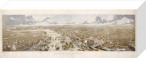 An Aeronautical View of London: 1836