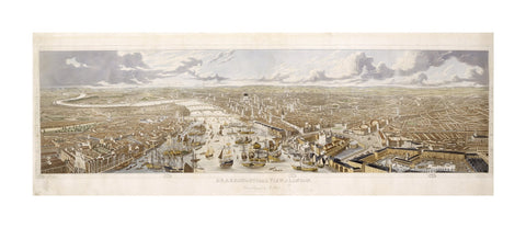 An Aeronautical View of London: 1836