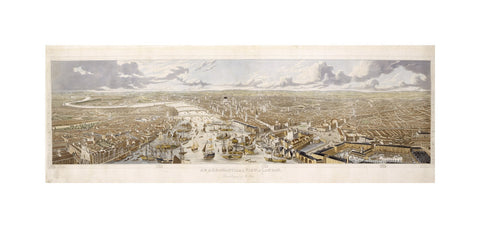 An Aeronautical View of London: 1836