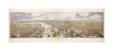 An Aeronautical View of London: 1836