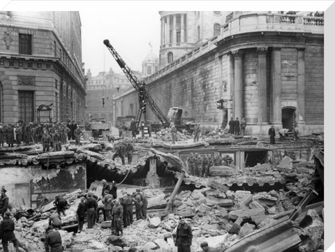 Bomb Damage at the Bank underground station 1941