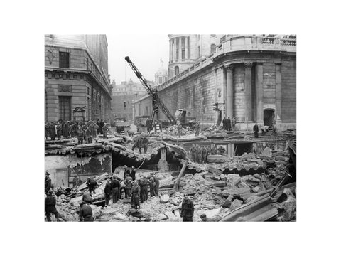 Bomb Damage at the Bank underground station 1941