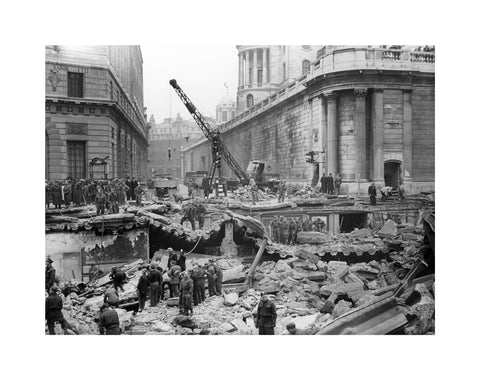 Bomb Damage at the Bank underground station 1941