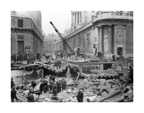Bomb Damage at the Bank underground station 1941